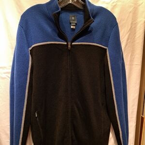 Men's Blue and Black 100%wool  Sweater